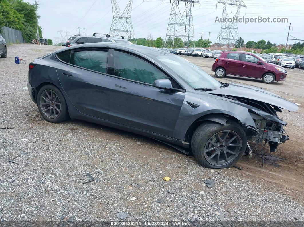 2021 Tesla Model 3 Standard Range Plus Rear-wheel Drive Серый vin: 5YJ3E1EA8MF086350