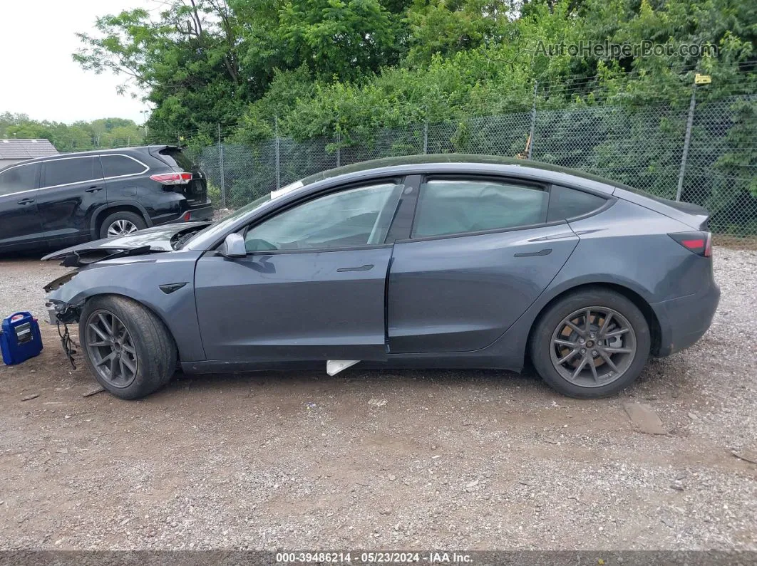 2021 Tesla Model 3 Standard Range Plus Rear-wheel Drive Серый vin: 5YJ3E1EA8MF086350