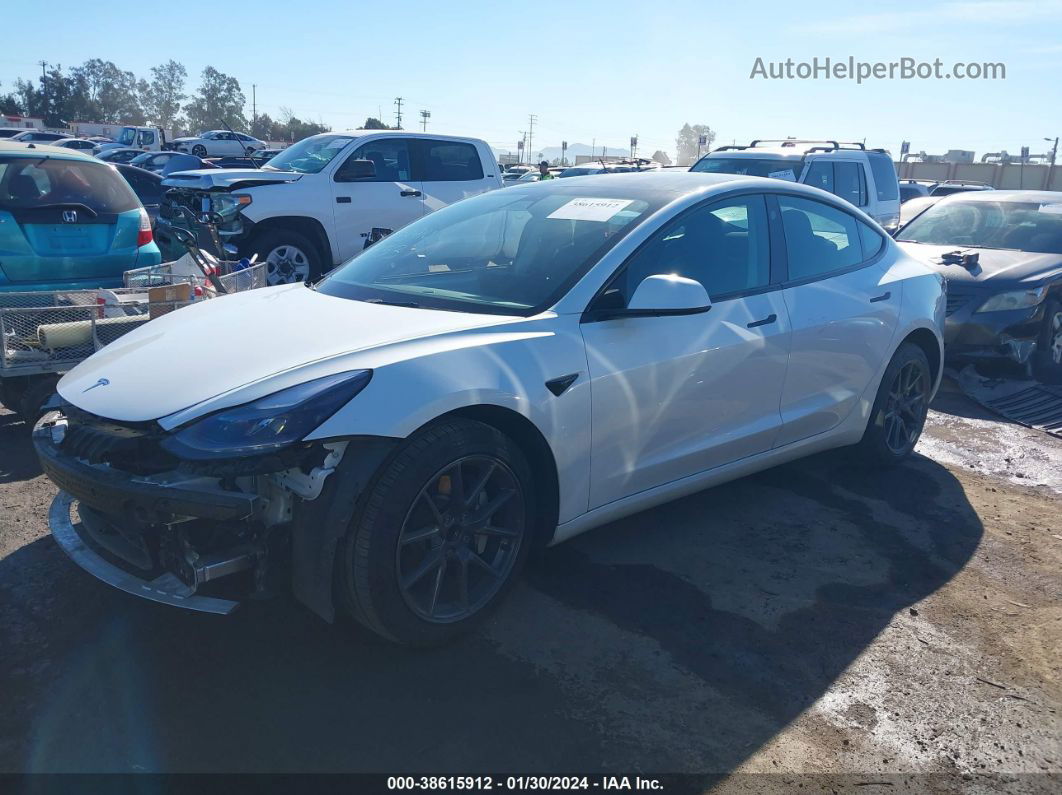 2021 Tesla Model 3 Standard Range Plus Rear-wheel Drive Белый vin: 5YJ3E1EA8MF098451