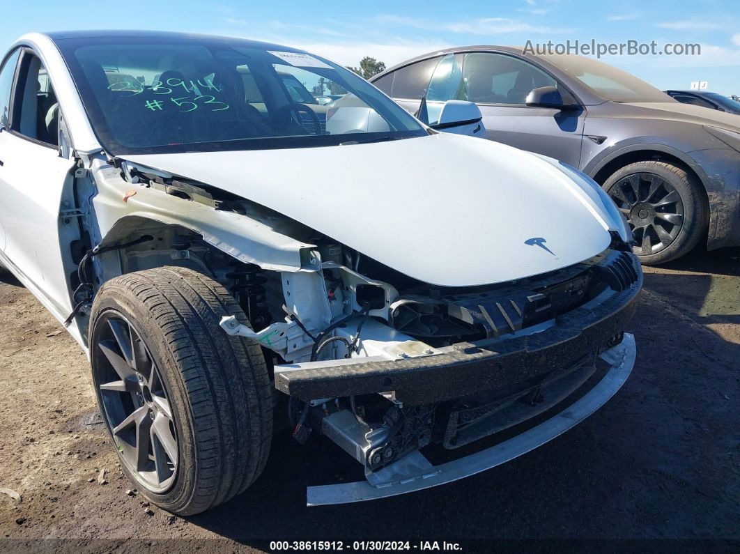 2021 Tesla Model 3 Standard Range Plus Rear-wheel Drive White vin: 5YJ3E1EA8MF098451