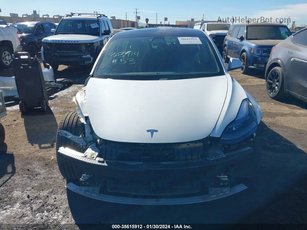 2021 Tesla Model 3 Standard Range Plus Rear-wheel Drive White vin: 5YJ3E1EA8MF098451