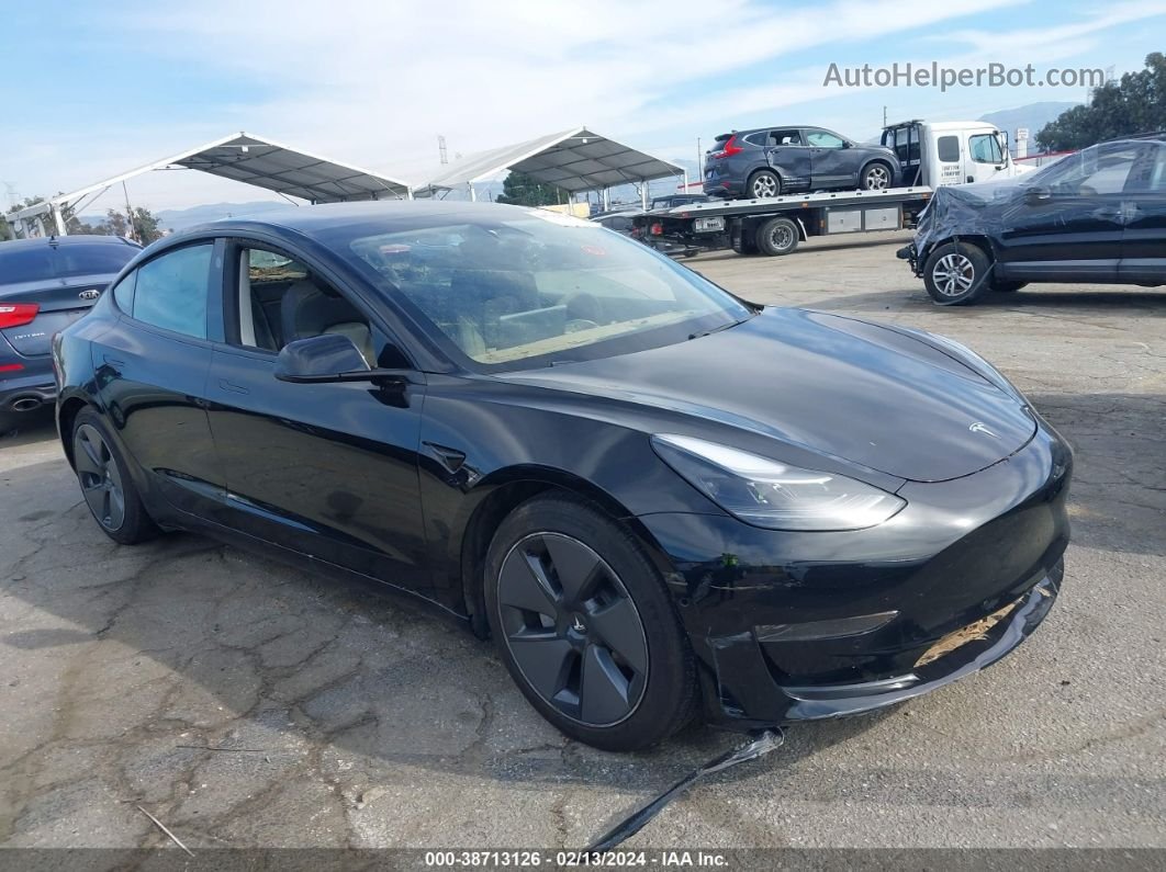 2021 Tesla Model 3 Standard Range Plus Rear-wheel Drive Черный vin: 5YJ3E1EA8MF929544