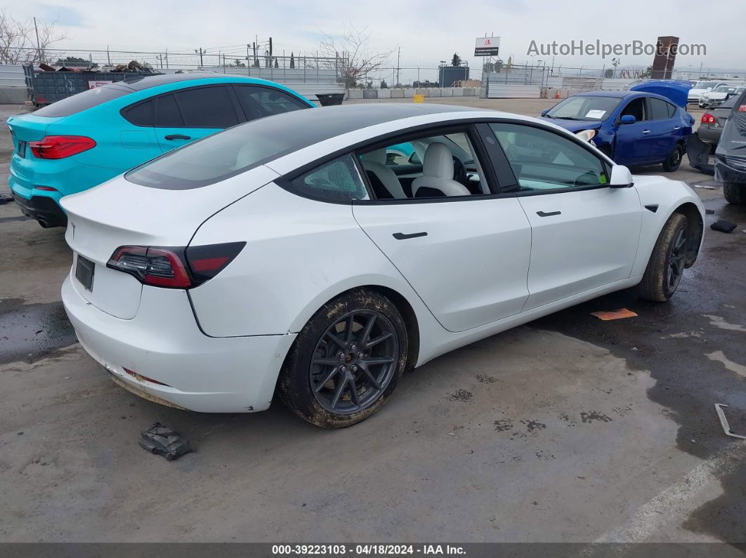 2021 Tesla Model 3 Standard Range Plus Rear-wheel Drive White vin: 5YJ3E1EA8MF987542