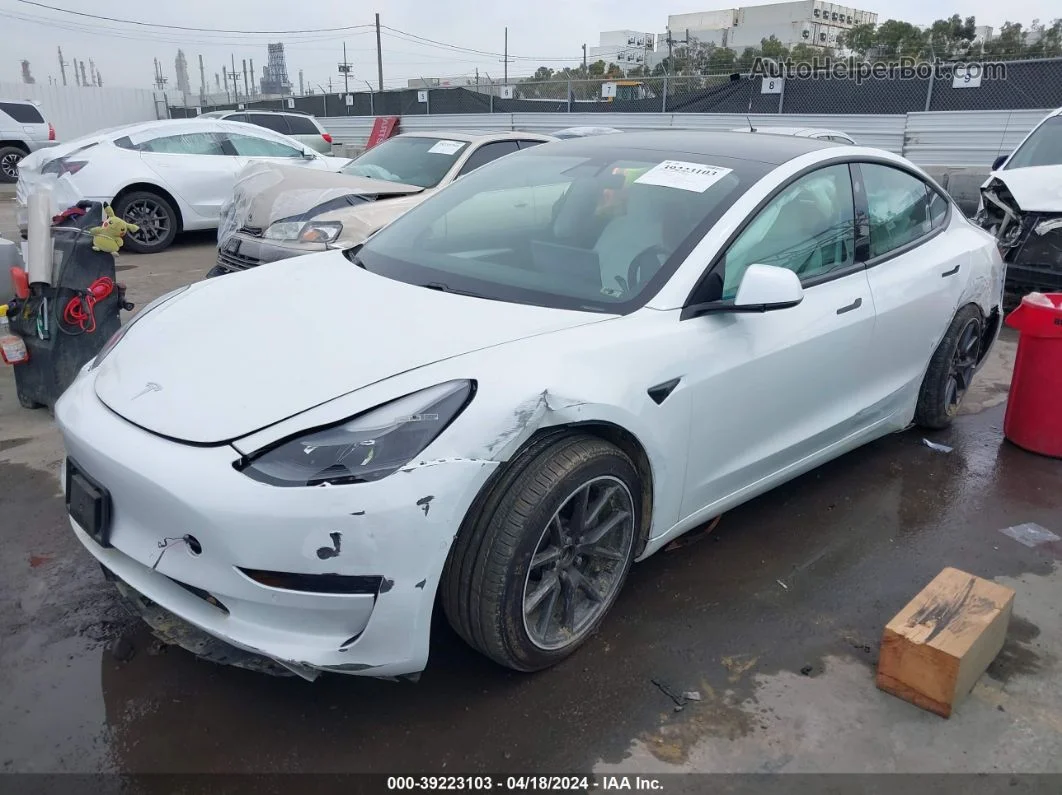 2021 Tesla Model 3 Standard Range Plus Rear-wheel Drive White vin: 5YJ3E1EA8MF987542