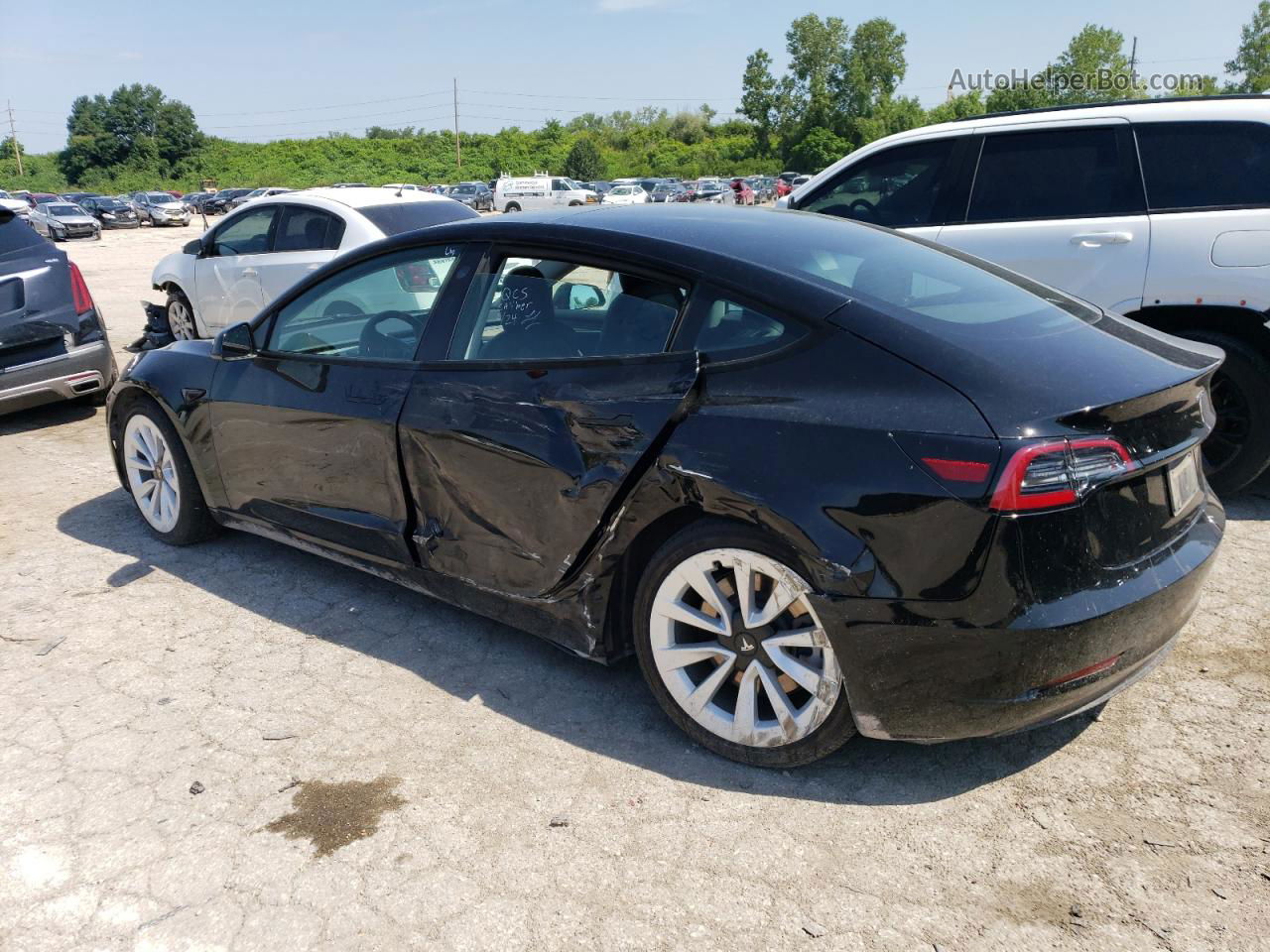 2022 Tesla Model 3  Black vin: 5YJ3E1EA8NF188622