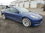 2022 Tesla Model 3  Blue vin: 5YJ3E1EA8NF285559