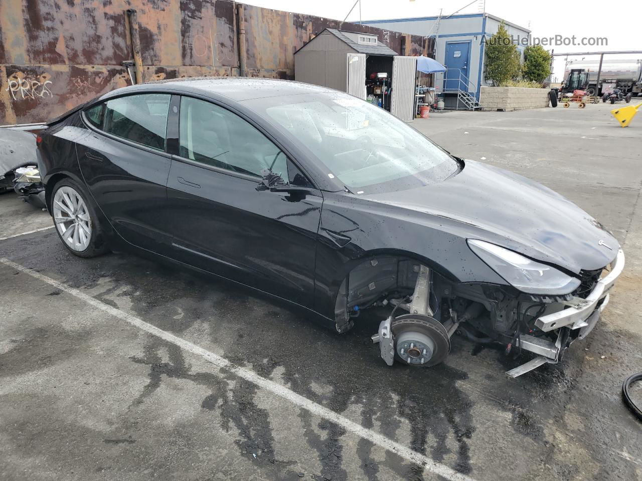 2022 Tesla Model 3  Black vin: 5YJ3E1EA8NF303980