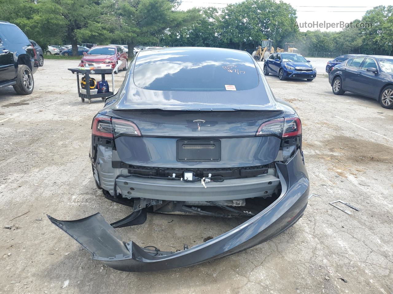 2022 Tesla Model 3  Charcoal vin: 5YJ3E1EA8NF311853