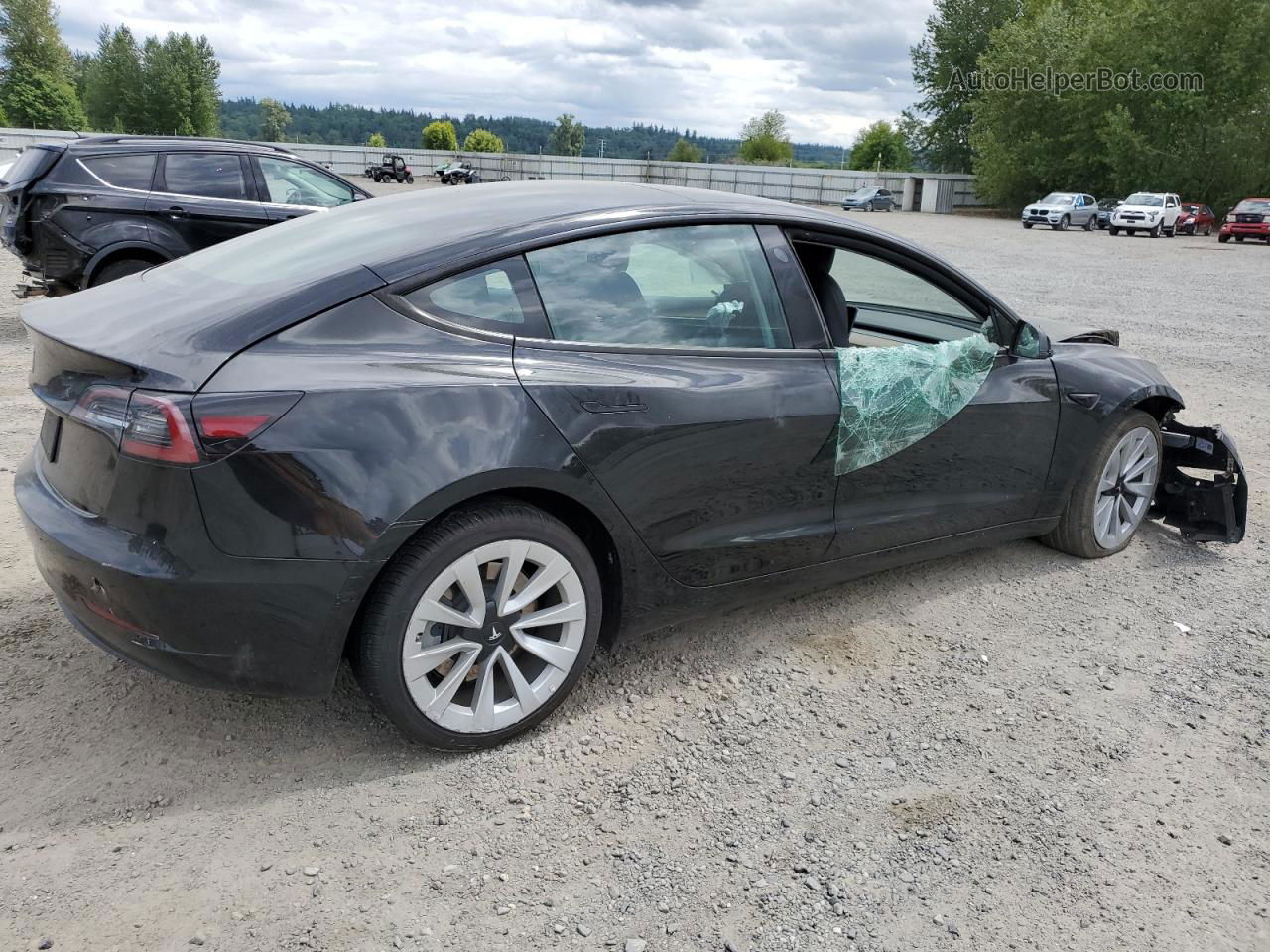 2022 Tesla Model 3  Black vin: 5YJ3E1EA8NF368506