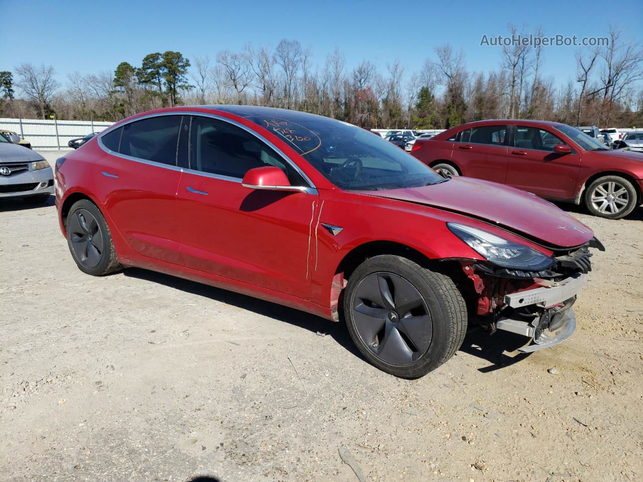 2018 Tesla Model 3  Red vin: 5YJ3E1EA9JF016822