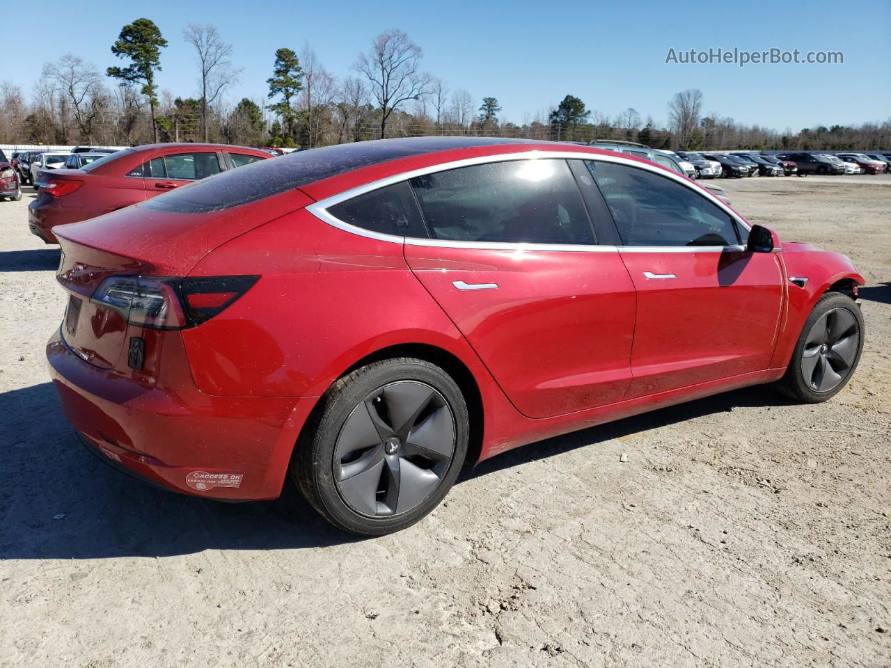 2018 Tesla Model 3  Red vin: 5YJ3E1EA9JF016822