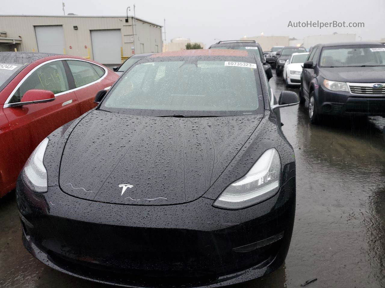 2018 Tesla Model 3  Черный vin: 5YJ3E1EA9JF018599