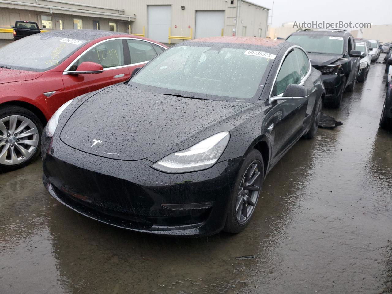 2018 Tesla Model 3  Черный vin: 5YJ3E1EA9JF018599