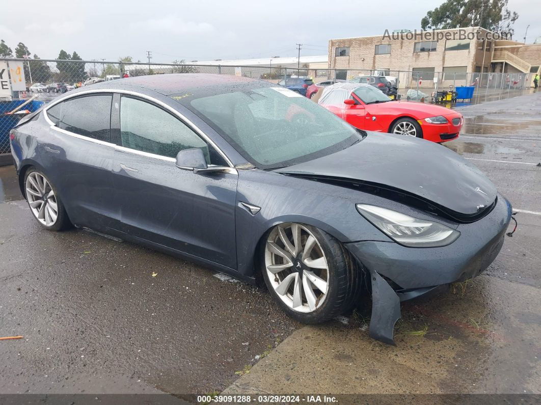 2018 Tesla Model 3   Gray vin: 5YJ3E1EA9JF024001