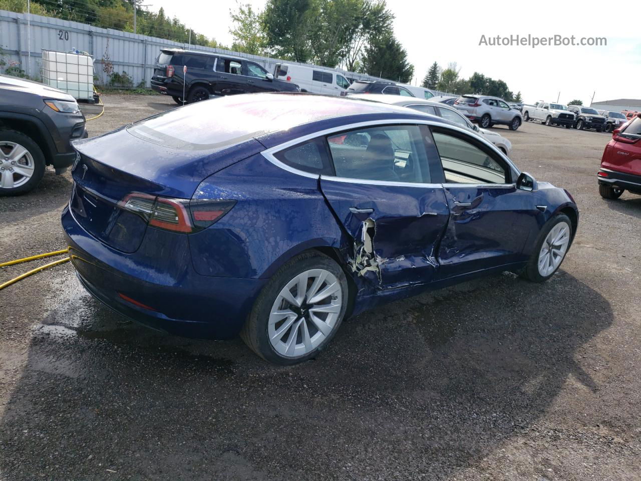 2018 Tesla Model 3  Blue vin: 5YJ3E1EA9JF030204