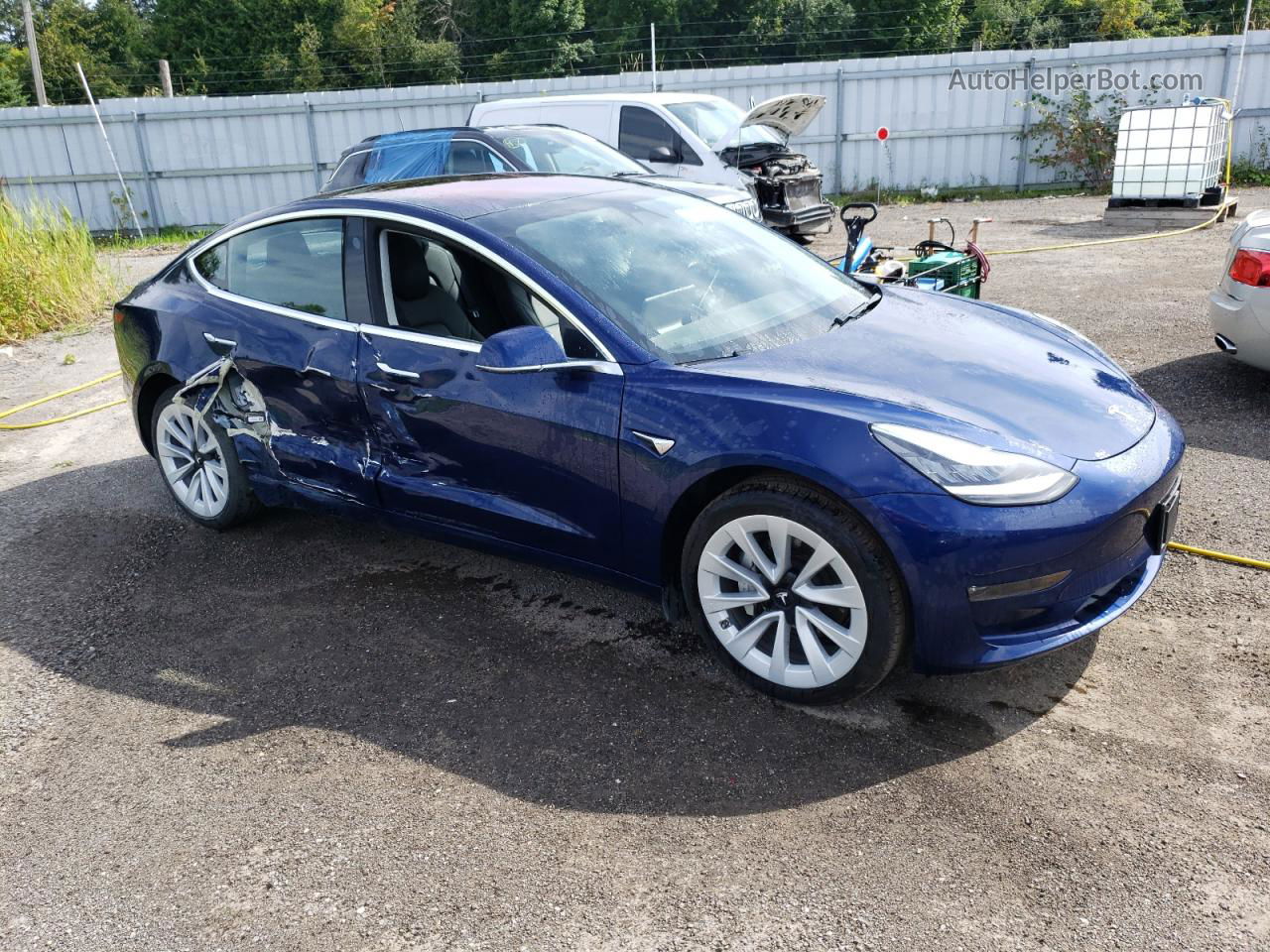 2018 Tesla Model 3  Blue vin: 5YJ3E1EA9JF030204