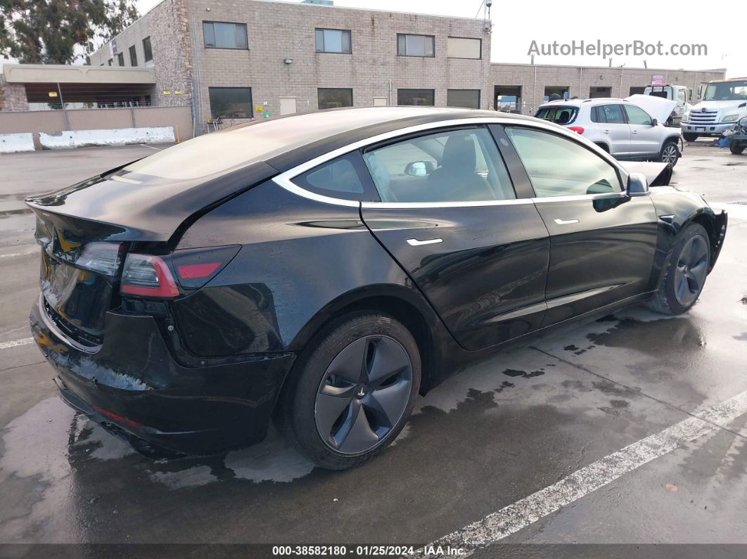 2018 Tesla Model 3 Long Range/mid Range Black vin: 5YJ3E1EA9JF033703