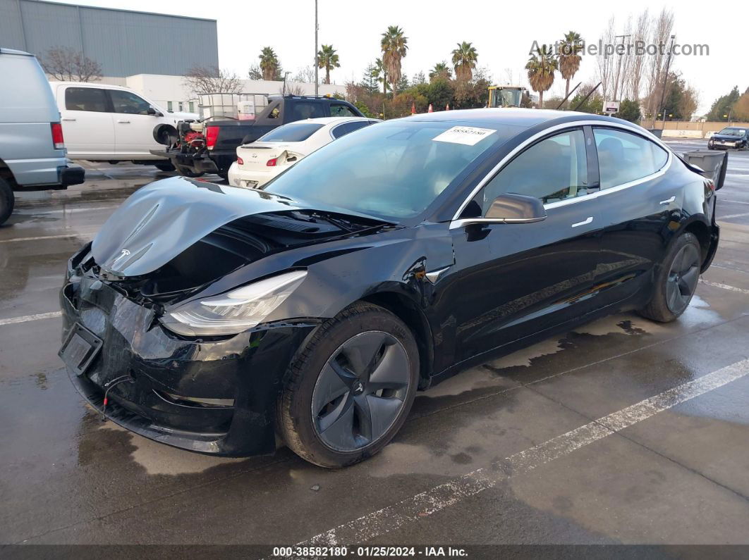 2018 Tesla Model 3 Long Range/mid Range Black vin: 5YJ3E1EA9JF033703