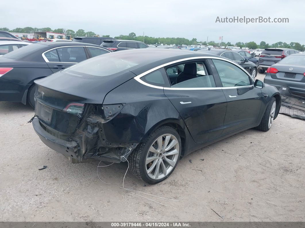 2018 Tesla Model 3 Long Range/mid Range Black vin: 5YJ3E1EA9JF042837