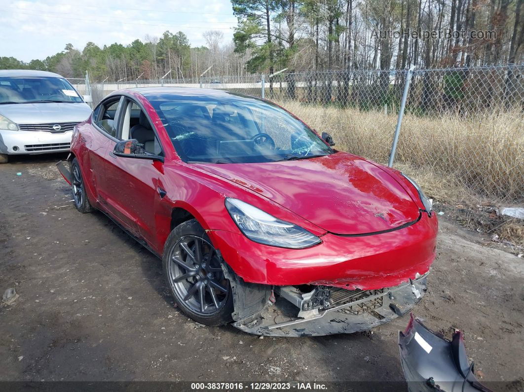 2018 Tesla Model 3 Long Range/mid Range Красный vin: 5YJ3E1EA9JF045608