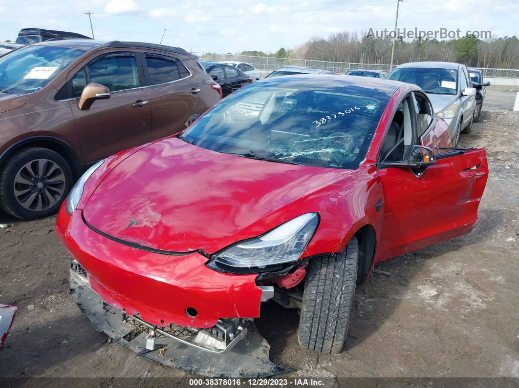 2018 Tesla Model 3 Long Range/mid Range Red vin: 5YJ3E1EA9JF045608