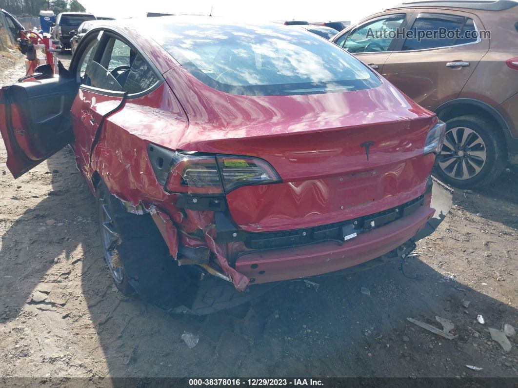 2018 Tesla Model 3 Long Range/mid Range Red vin: 5YJ3E1EA9JF045608