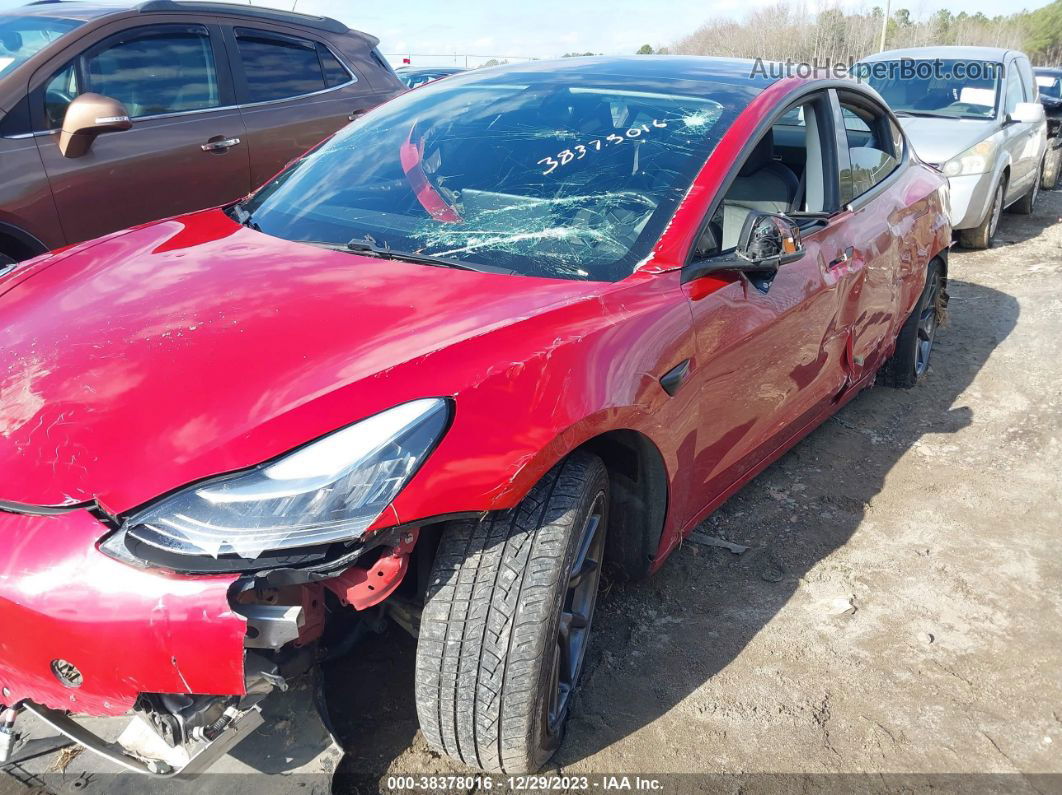 2018 Tesla Model 3 Long Range/mid Range Red vin: 5YJ3E1EA9JF045608