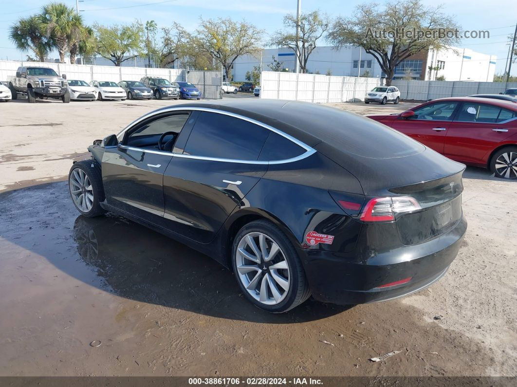 2018 Tesla Model 3 Long Range/mid Range Black vin: 5YJ3E1EA9JF048489