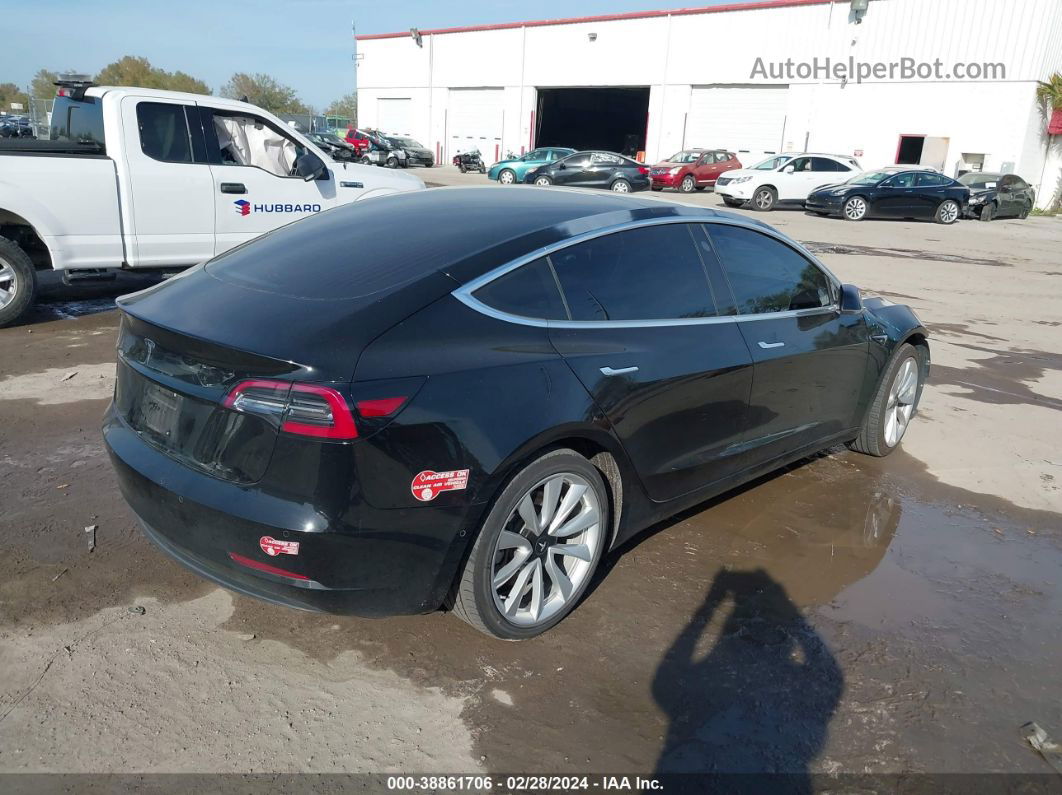 2018 Tesla Model 3 Long Range/mid Range Black vin: 5YJ3E1EA9JF048489