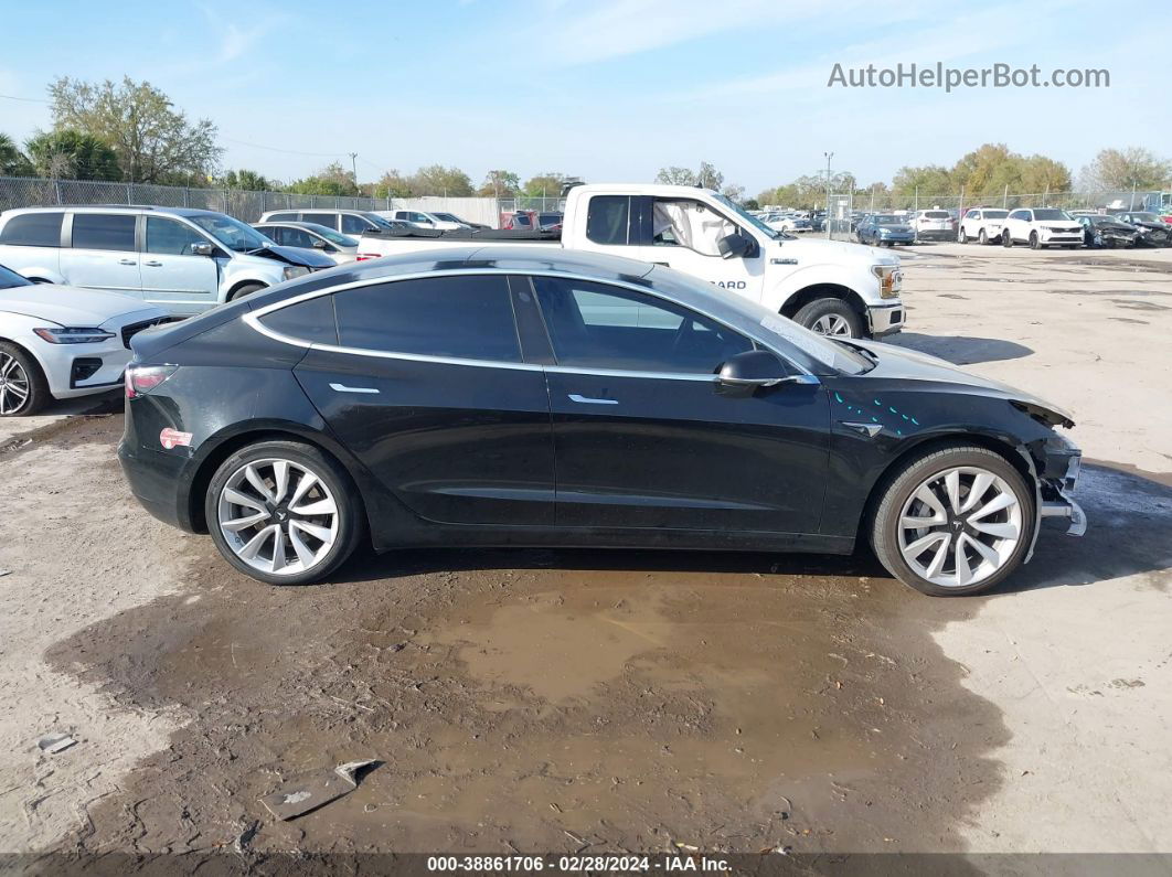 2018 Tesla Model 3 Long Range/mid Range Black vin: 5YJ3E1EA9JF048489