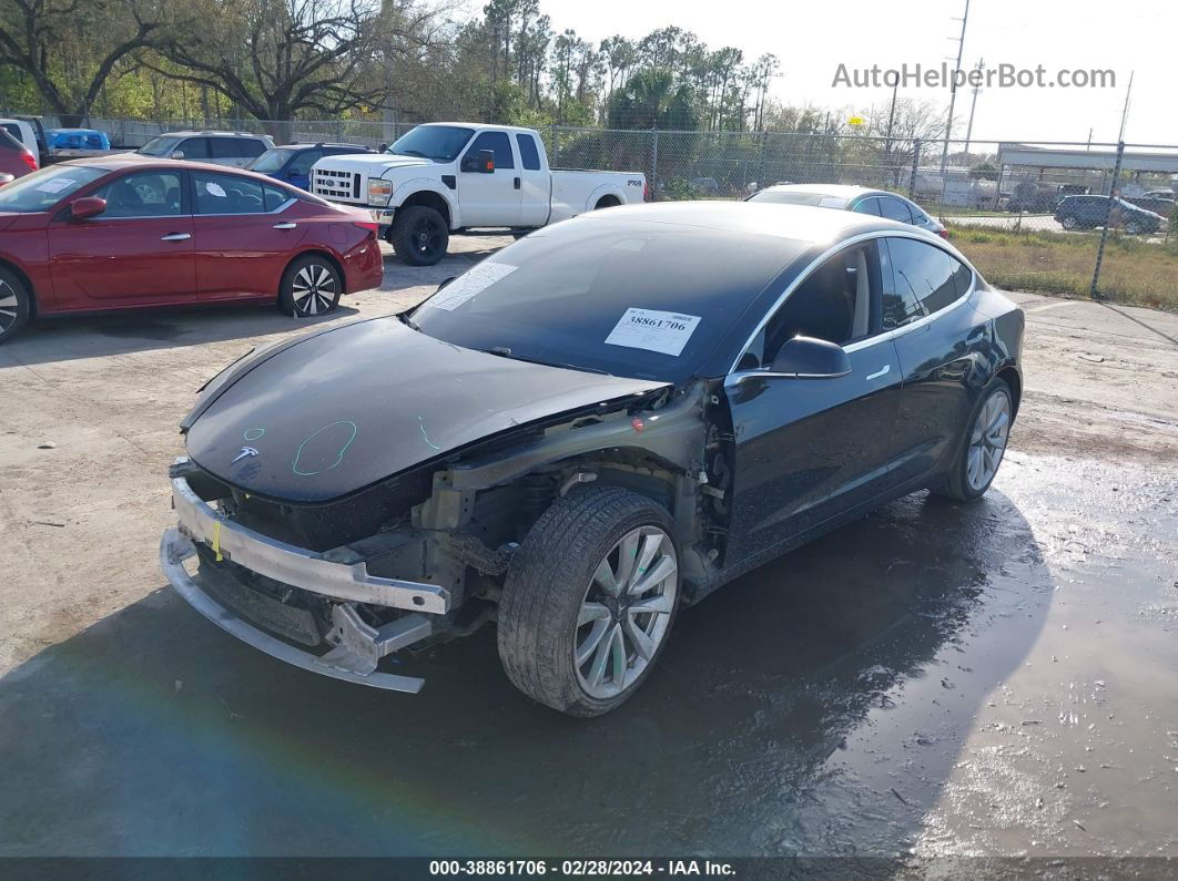 2018 Tesla Model 3 Long Range/mid Range Black vin: 5YJ3E1EA9JF048489