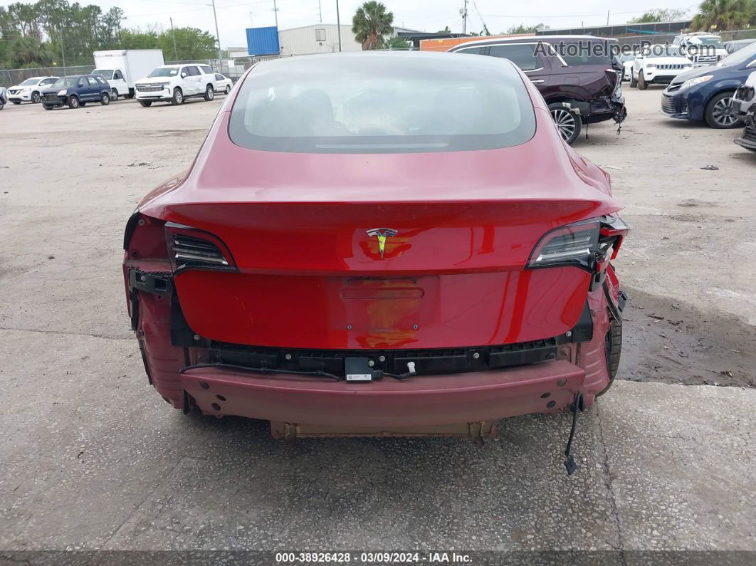 2018 Tesla Model 3 Long Range/mid Range Red vin: 5YJ3E1EA9JF058505