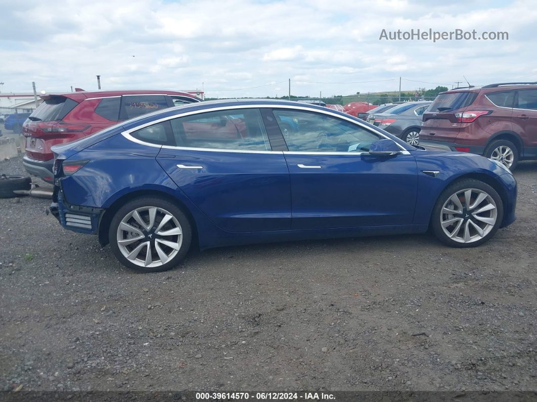 2018 Tesla Model 3 Long Range/mid Range Blue vin: 5YJ3E1EA9JF059864