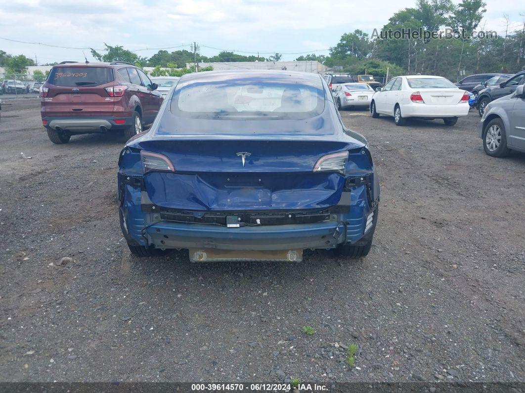 2018 Tesla Model 3 Long Range/mid Range Blue vin: 5YJ3E1EA9JF059864