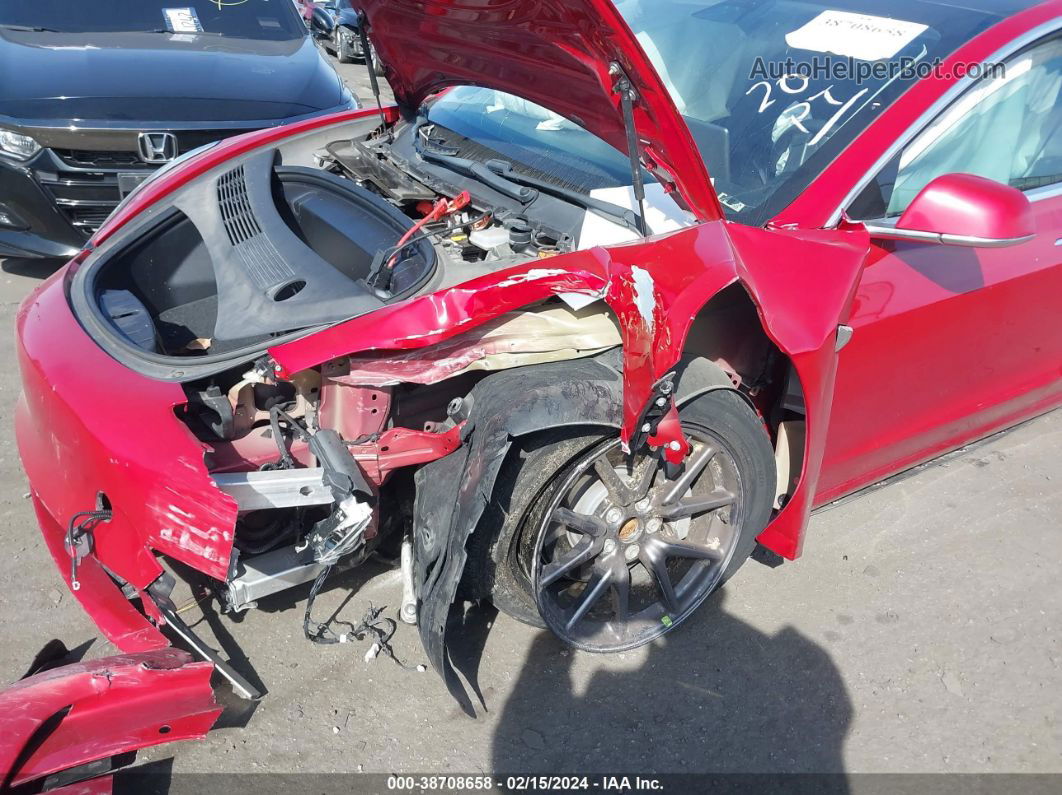 2018 Tesla Model 3 Long Range/mid Range Red vin: 5YJ3E1EA9JF159365