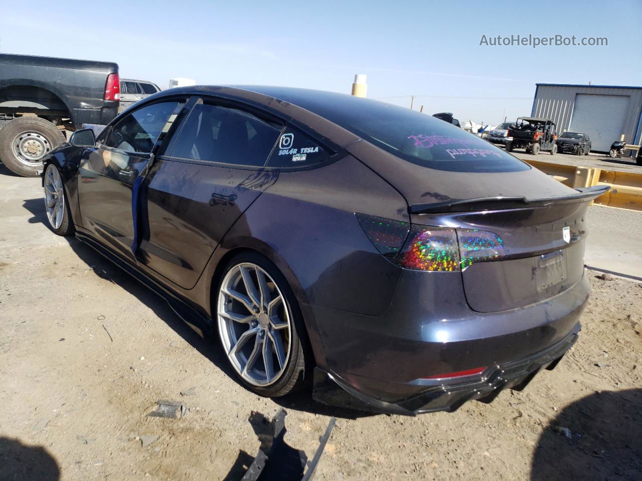 2018 Tesla Model 3  Purple vin: 5YJ3E1EA9JF160354