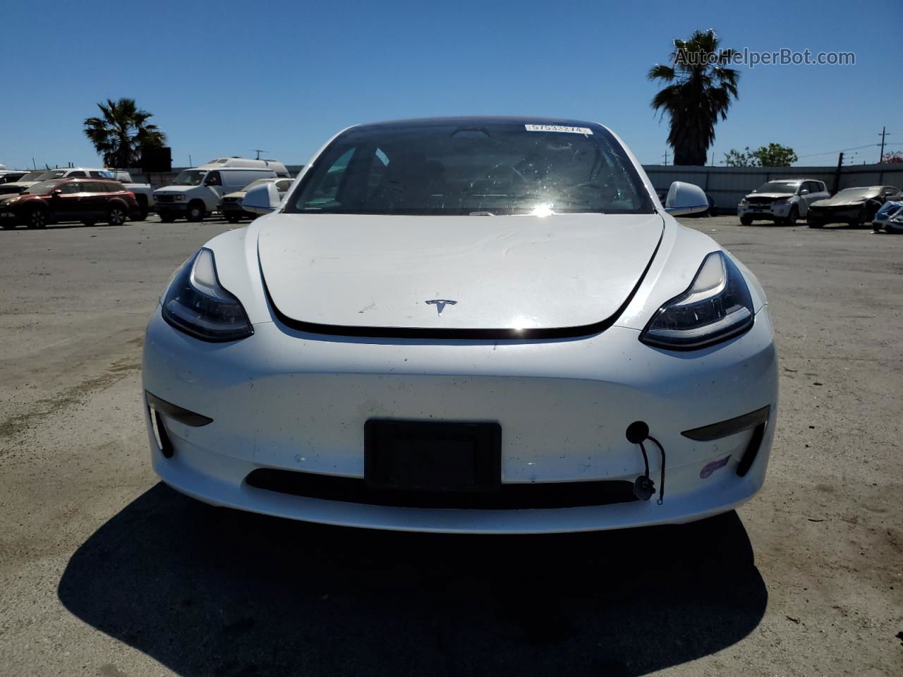 2018 Tesla Model 3  White vin: 5YJ3E1EA9JF162119