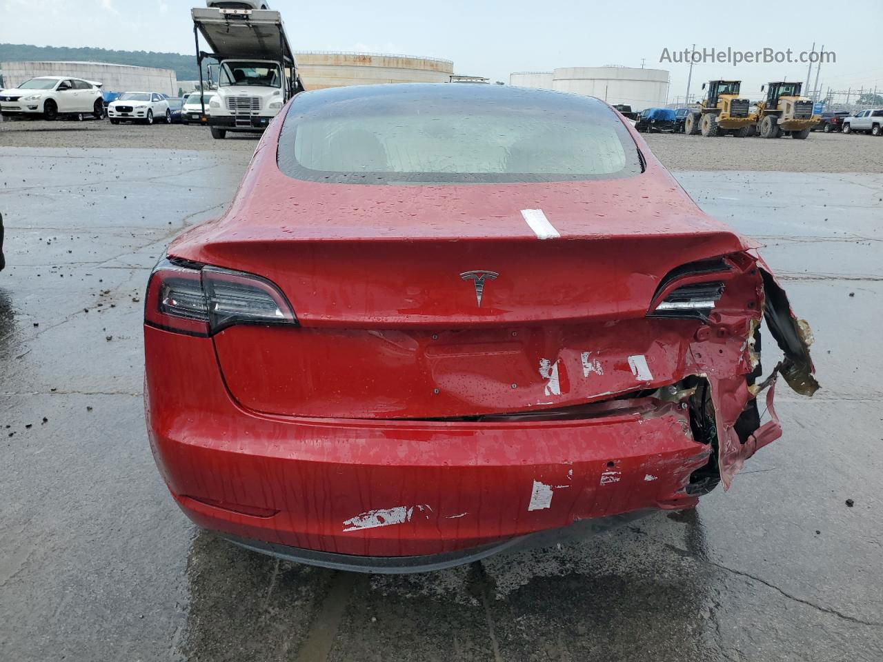 2018 Tesla Model 3  Red vin: 5YJ3E1EA9JF163593