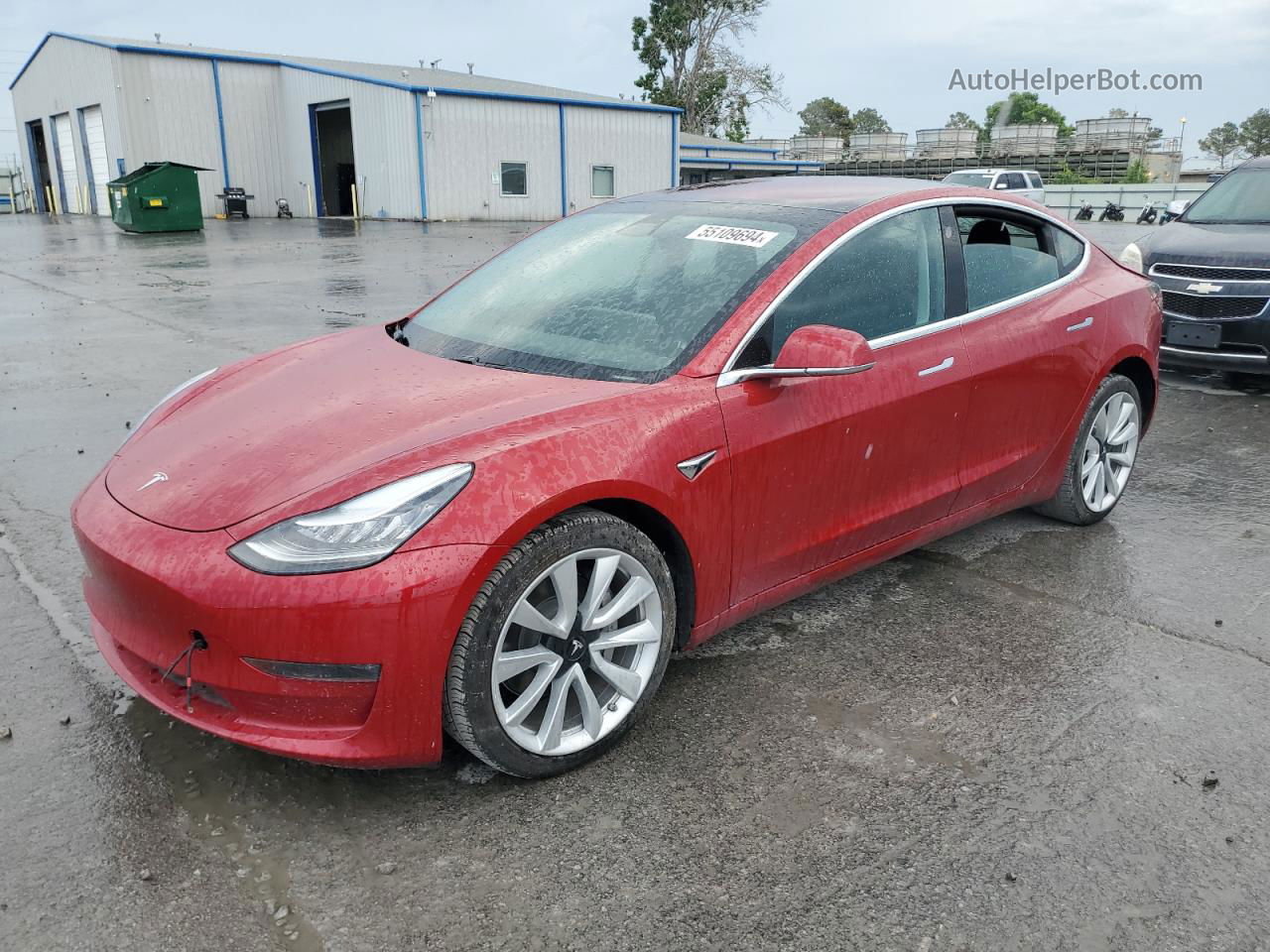 2018 Tesla Model 3  Красный vin: 5YJ3E1EA9JF163593