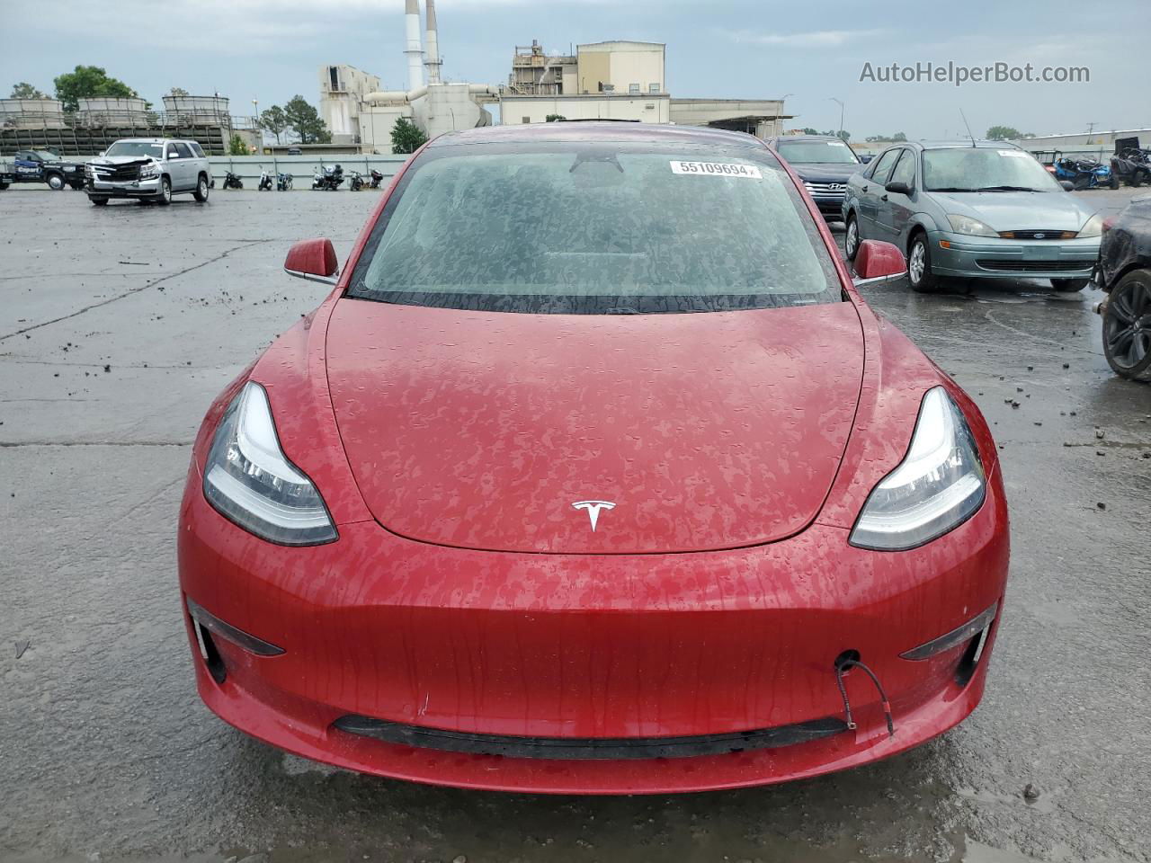 2018 Tesla Model 3  Красный vin: 5YJ3E1EA9JF163593