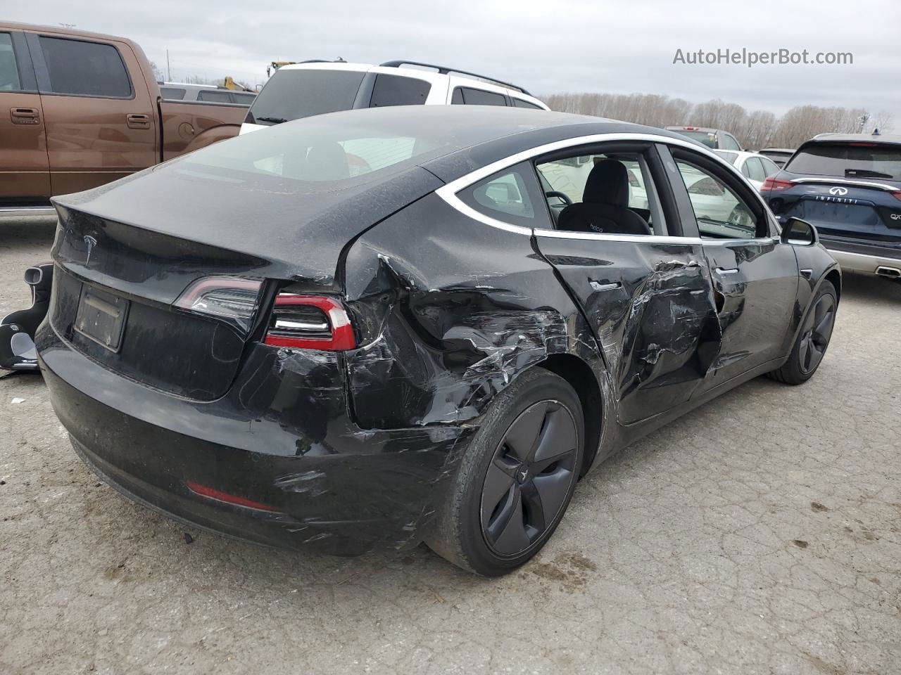 2019 Tesla Model 3  Black vin: 5YJ3E1EA9KF304583