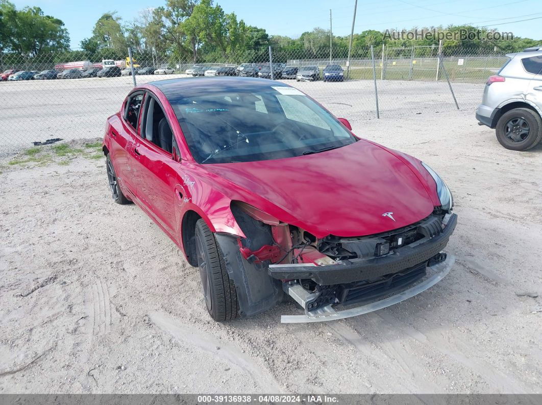 2019 Tesla Model 3 Long Range/mid Range/standard Range/standard Range Plus Red vin: 5YJ3E1EA9KF313736