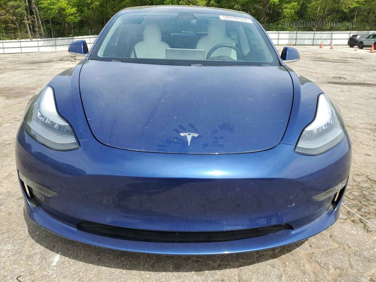 2019 Tesla Model 3  Синий vin: 5YJ3E1EA9KF314904