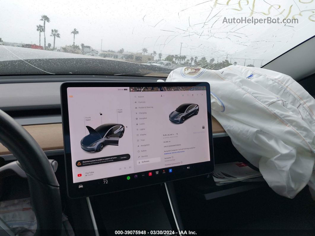 2019 Tesla Model 3 Long Range/mid Range/standard Range/standard Range Plus Серый vin: 5YJ3E1EA9KF325515