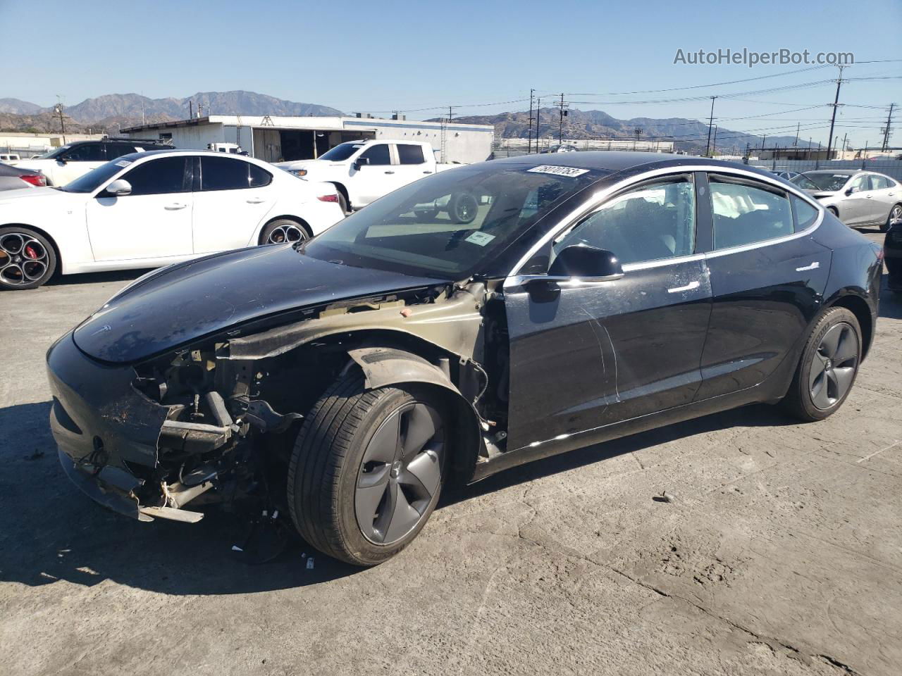 2019 Tesla Model 3  Black vin: 5YJ3E1EA9KF395001