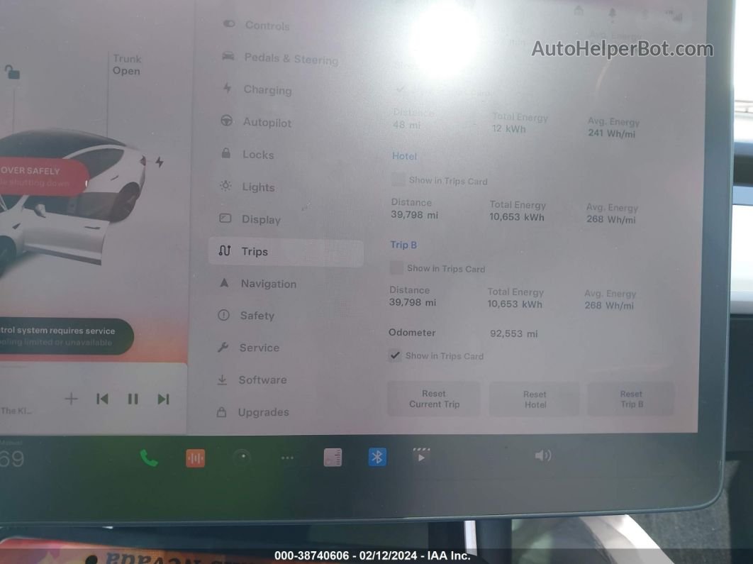 2019 Tesla Model 3 Long Range/mid Range/standard Range/standard Range Plus White vin: 5YJ3E1EA9KF402948