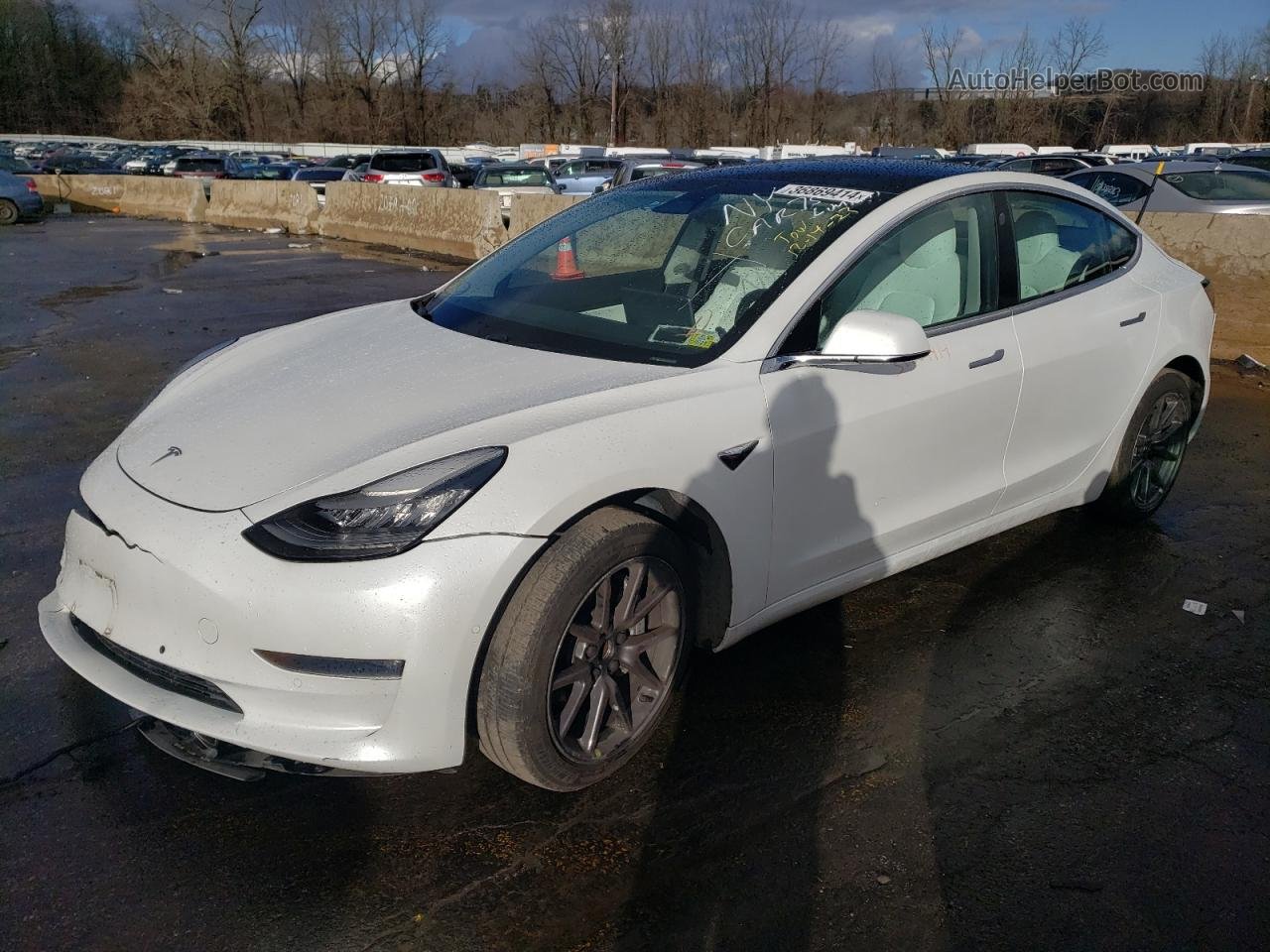 2019 Tesla Model 3  White vin: 5YJ3E1EA9KF417739