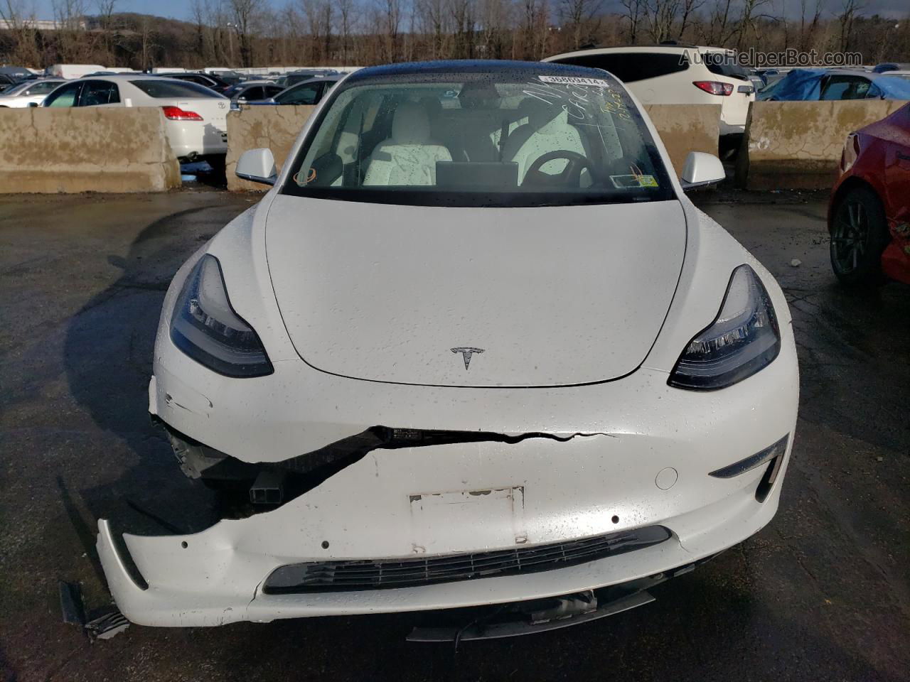 2019 Tesla Model 3  White vin: 5YJ3E1EA9KF417739