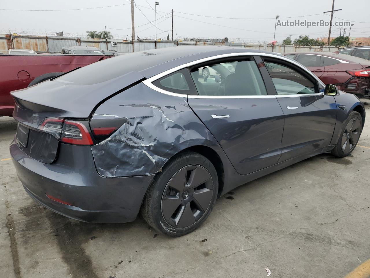 2019 Tesla Model 3  Gray vin: 5YJ3E1EA9KF426926