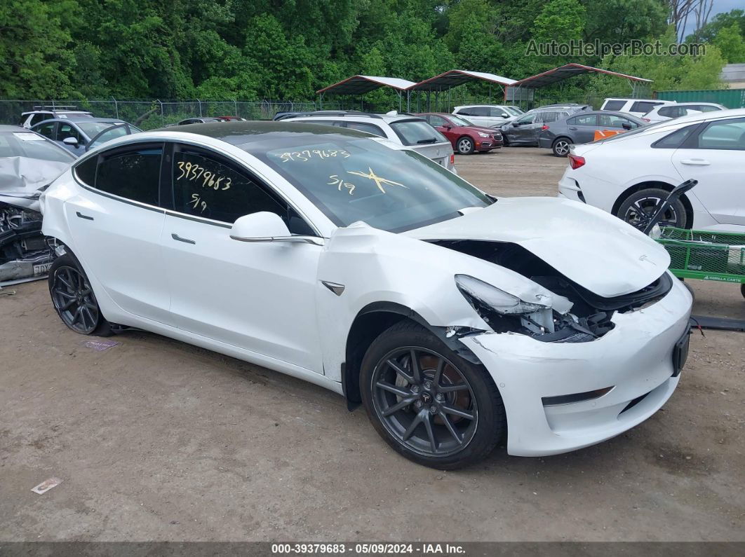 2019 Tesla Model 3 Long Range/mid Range/standard Range/standard Range Plus White vin: 5YJ3E1EA9KF483630